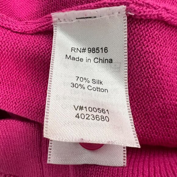 Coldwater Creek Womens 3/4 Sleeve Button Up Cardigan Pink Small - Picture 8 of 8